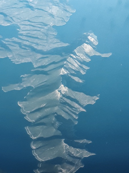 Flug nach Heraklion über das Mittelmeer