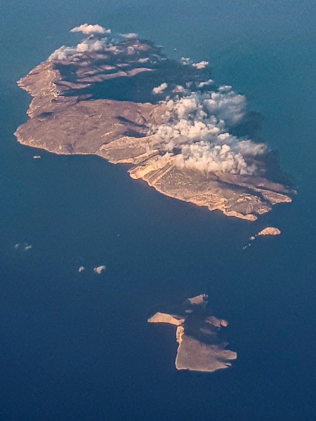 Flug nach Heraklion über das Mittelmeer