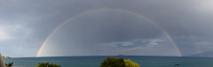 Regenbogen über der Messara-Bucht